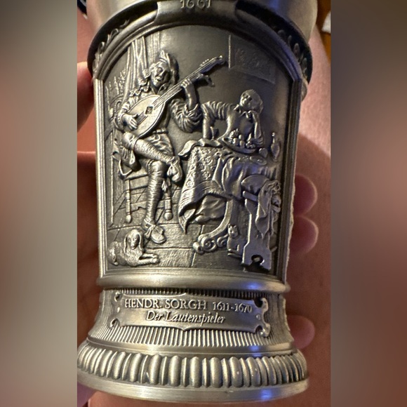Vintage German WMF Ornate Zinn Pewter Cup/Goblet - Picture 3 of 16